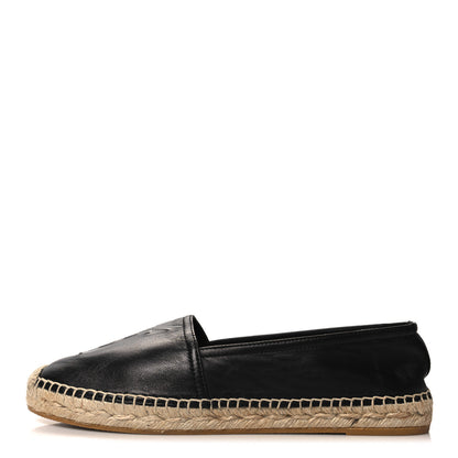 Saint Laurent Lambskin Monogram Espadrilles 40.5 Black 1 of 9