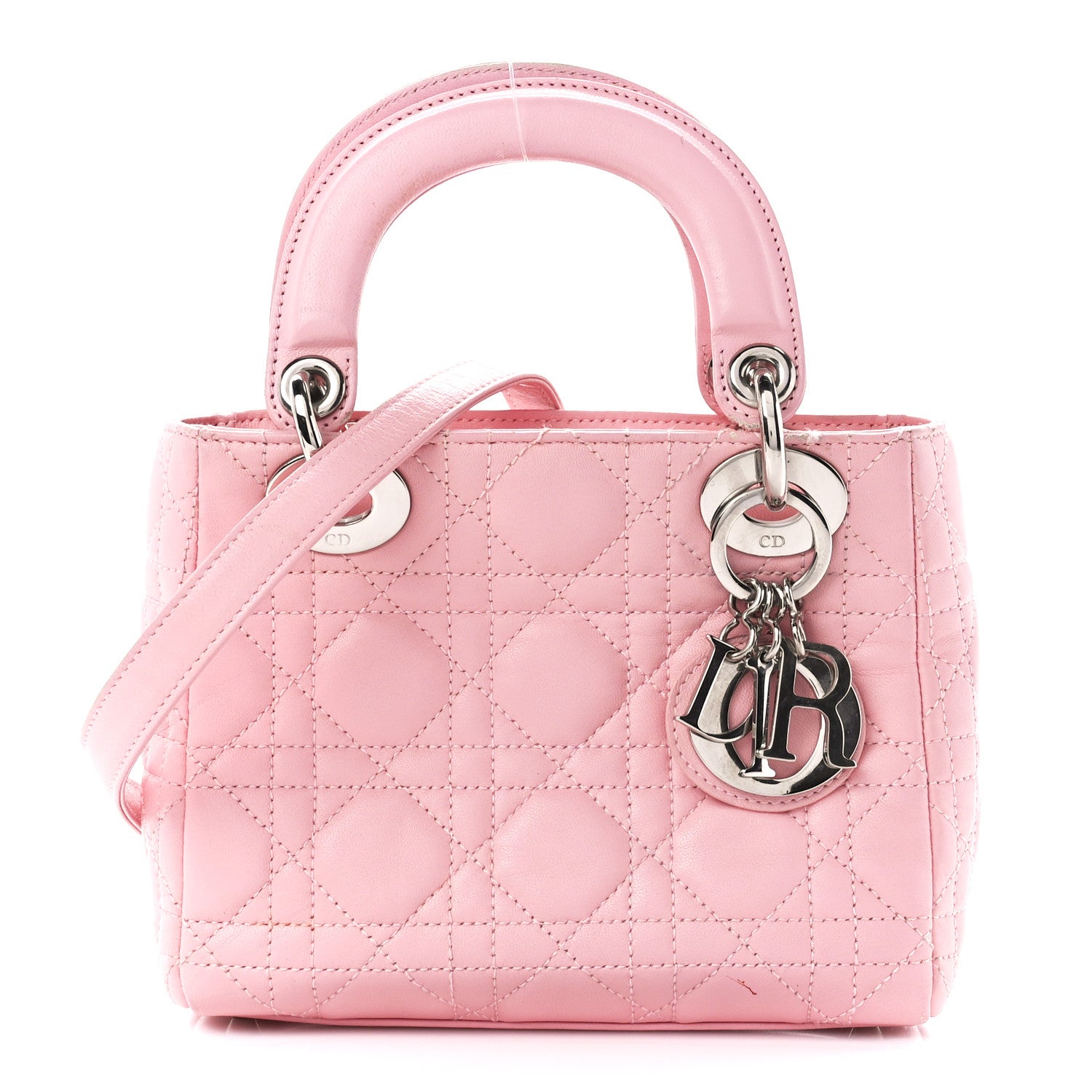 Christian Dior Lambskin Cannage Mini Lady Dior Rose Clair 1 of 27