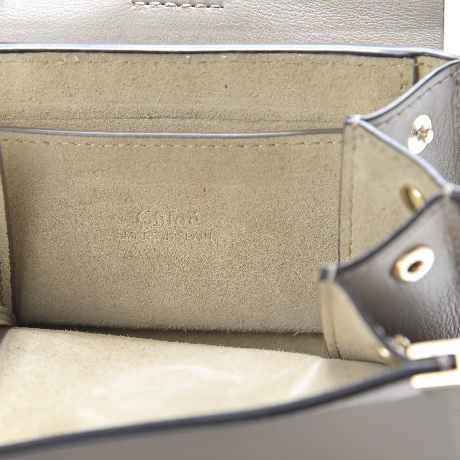 Chloe Suede Calfskin Mini Faye Bracelet Bag Motty Grey 6 of 10