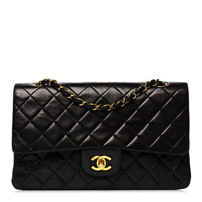 Chanel Lambskin Quilted Medium Double Flap Black 1 of 15