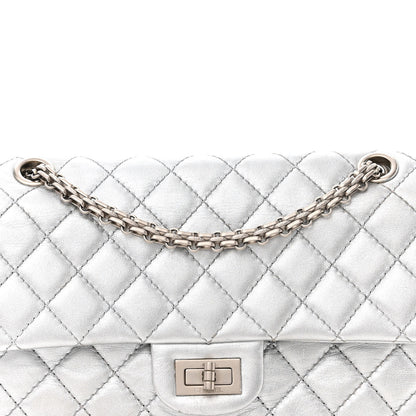 Chanel Metallic Lambskin Quilted 2.55 Reissue 226 Flap Silver 8 of 12