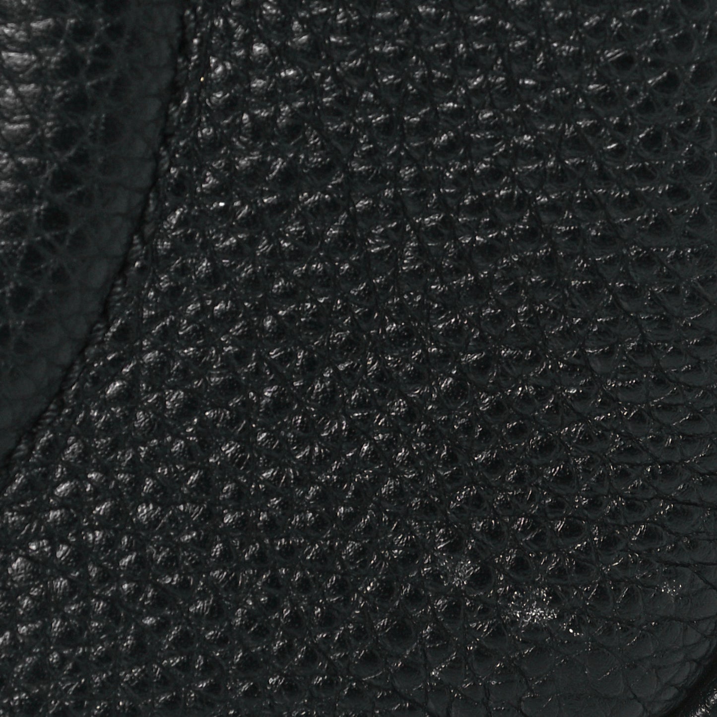 Pebbled Calfskin Small Soho Disco Bag Black