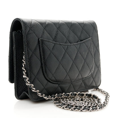 Chanel Caviar Quilted Wallet on Chain WOC Black 3 of 11
