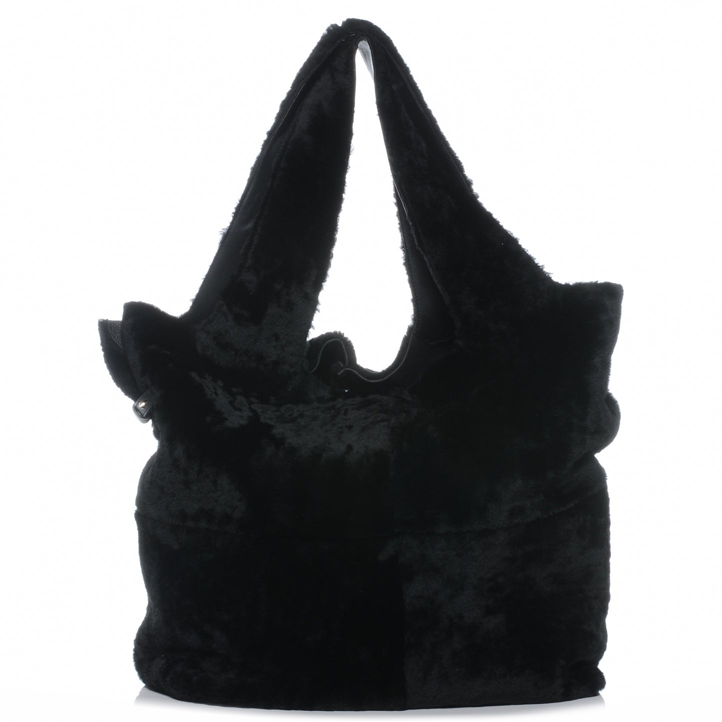 Lamb Fur George V Reversible Bag Black