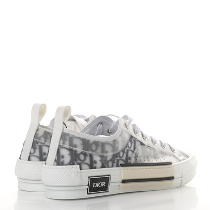 Christian Dior Technical Canvas Oblique Mens B23 Low Top Sneakers 43 White Black 4 of 9