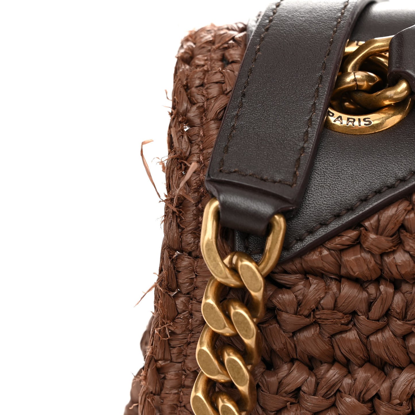 Raffia Calfskin Monogram Medium Niki Chain Satchel New Nut