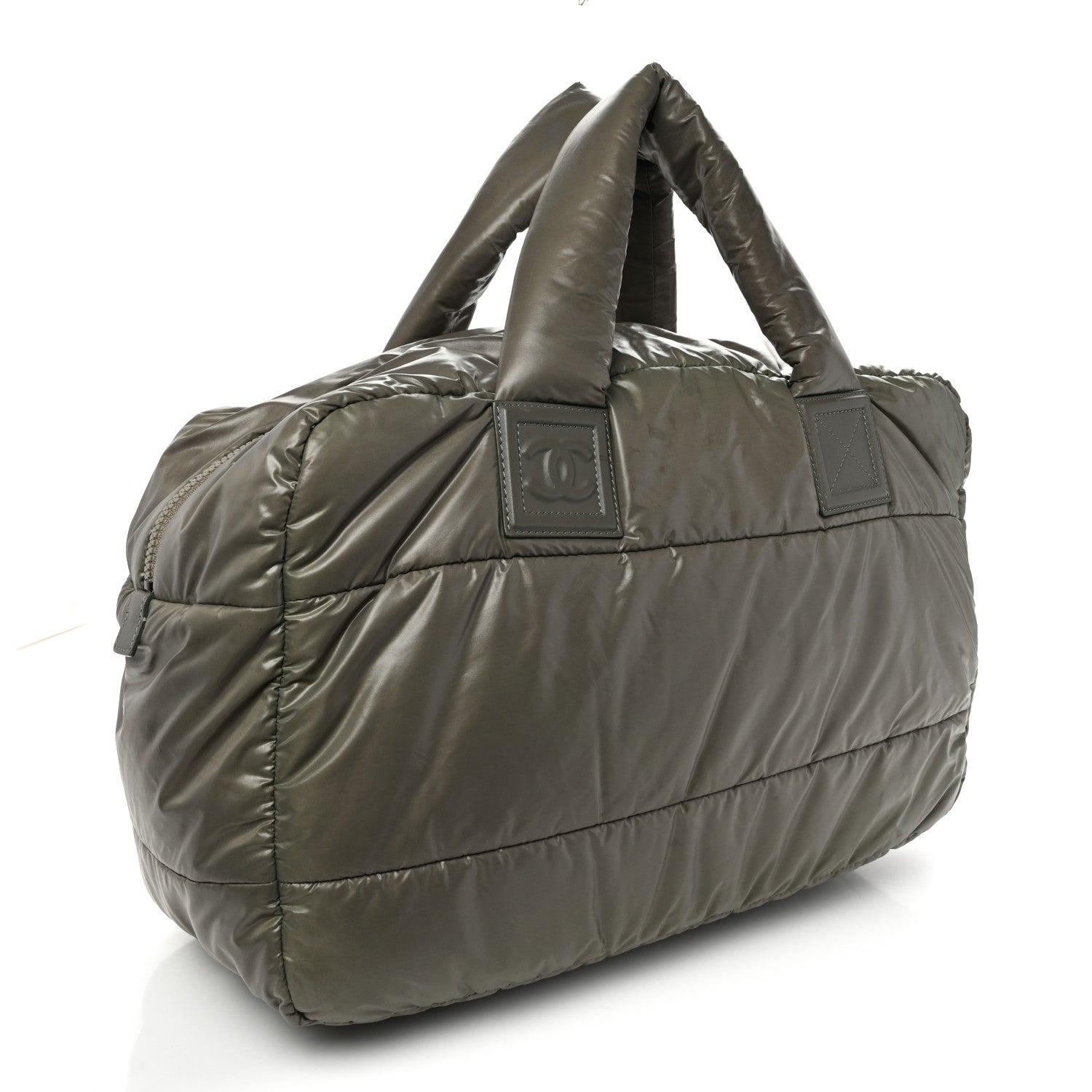 Chanel Nylon Quilted Coco Cocoon Reversible Tote Grey 3 of 10