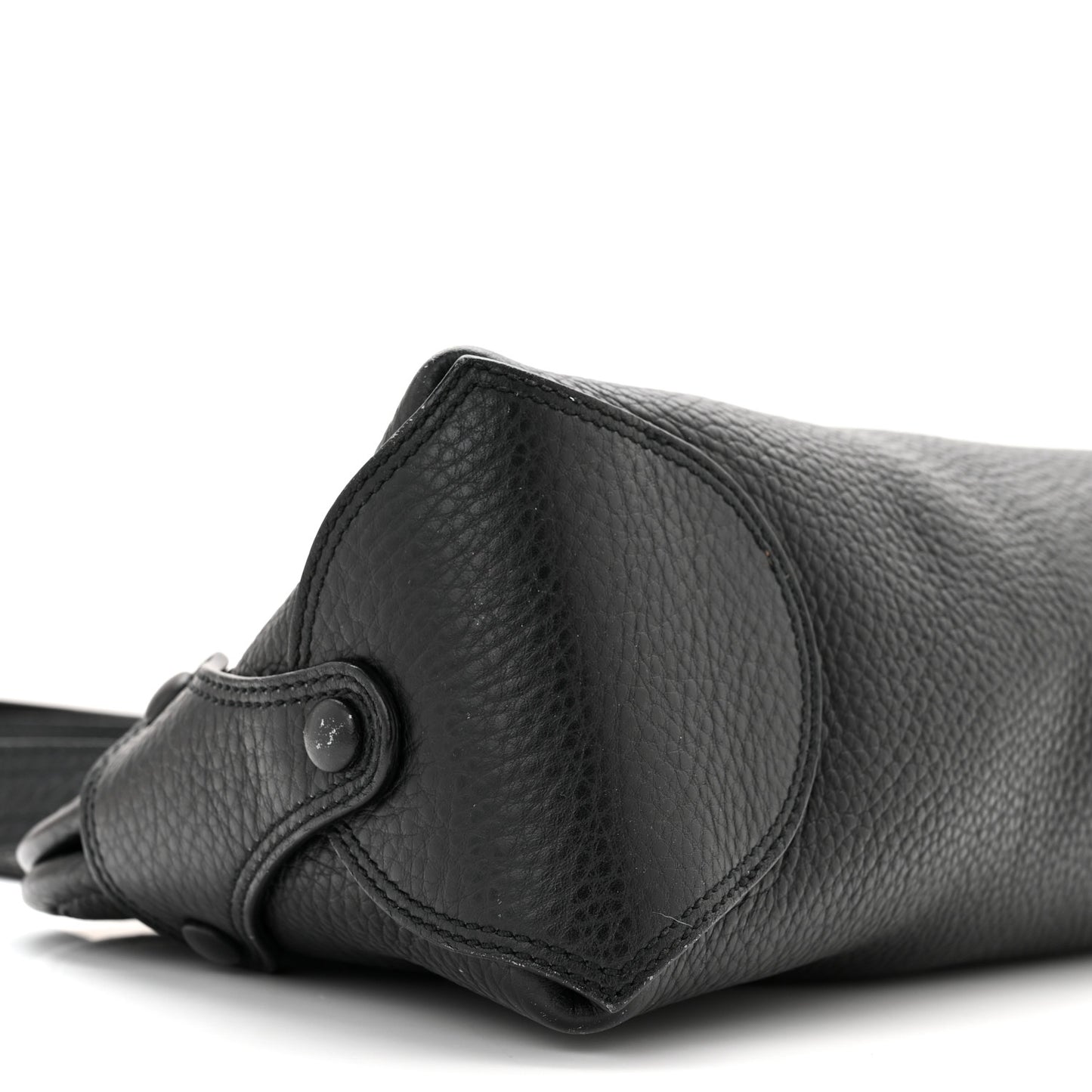 Grained Calfskin Shoulder Bag Black