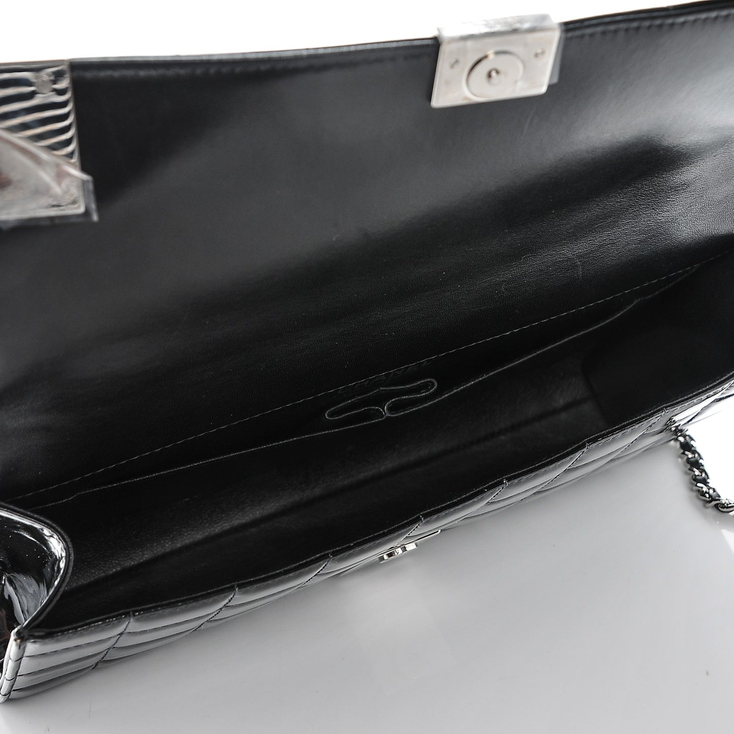 Patent Chocolate Bar Flap Black