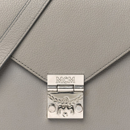 MCM Grained Calfskin Patricia Park Avenue Crossbody Bag Arch Grey 8 of 15