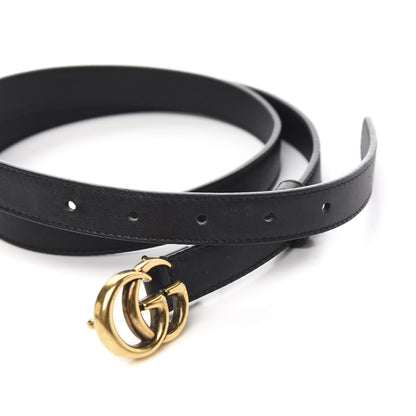 Gucci Calfskin Double G 20mm Belt 95 38 Black 2 of 6