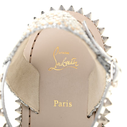 Christian Louboutin Specchio Cordorella Flat Sandals 40 Silver 7 of 7