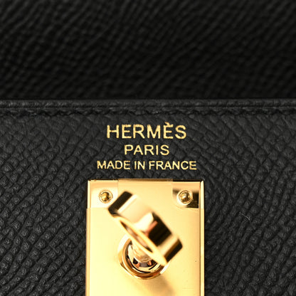 Hermes Epsom Kelly Sellier 25 Black 6 of 11