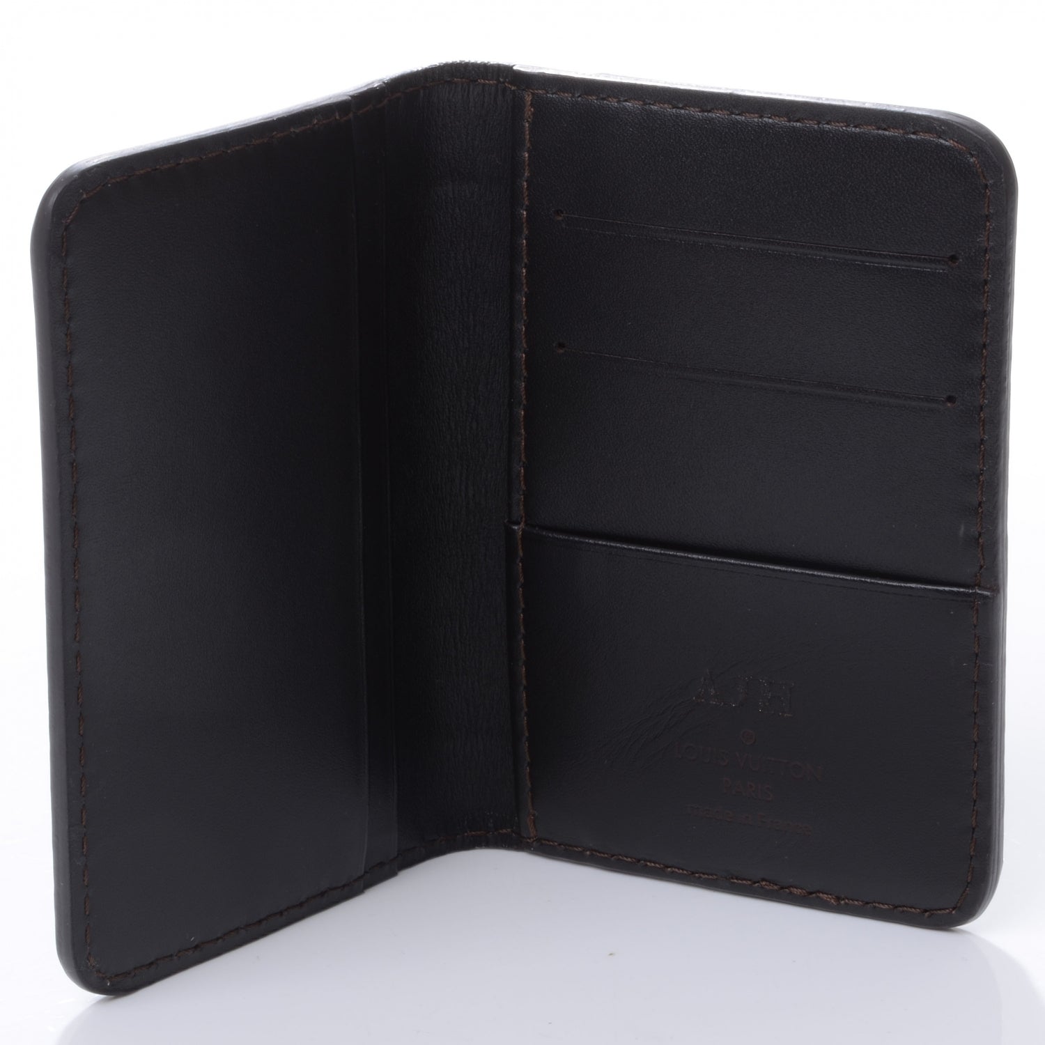 Louis Vuitton Utah Leather Pocket Organizer Wallet Coffee 3 of 6