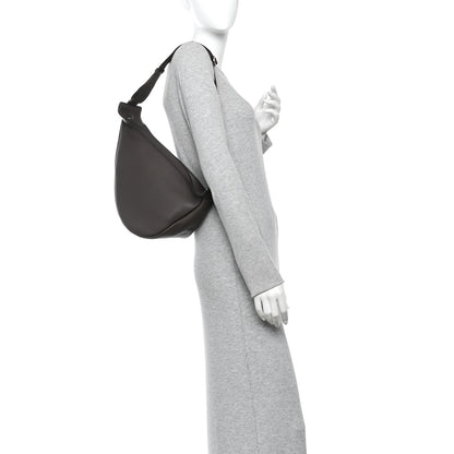 The Row Grained Calfskin Large Slouchy Banana Bag Brunette 2 of 10