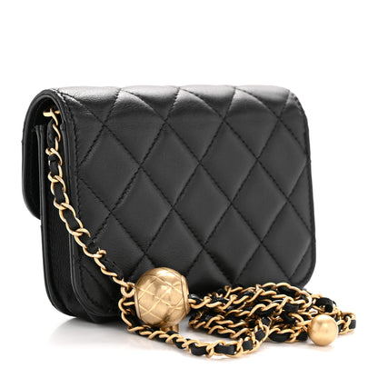 Chanel Lambskin Quilted Pearl Crush Flap With Chain Black 3 of 12