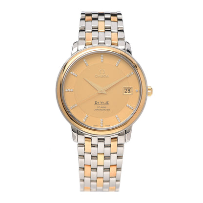 Omega Stainless Steel 18K Yellow Gold Diamond 36mm De Ville Automatic Watch Champagne 4374.15.00 1 of 6