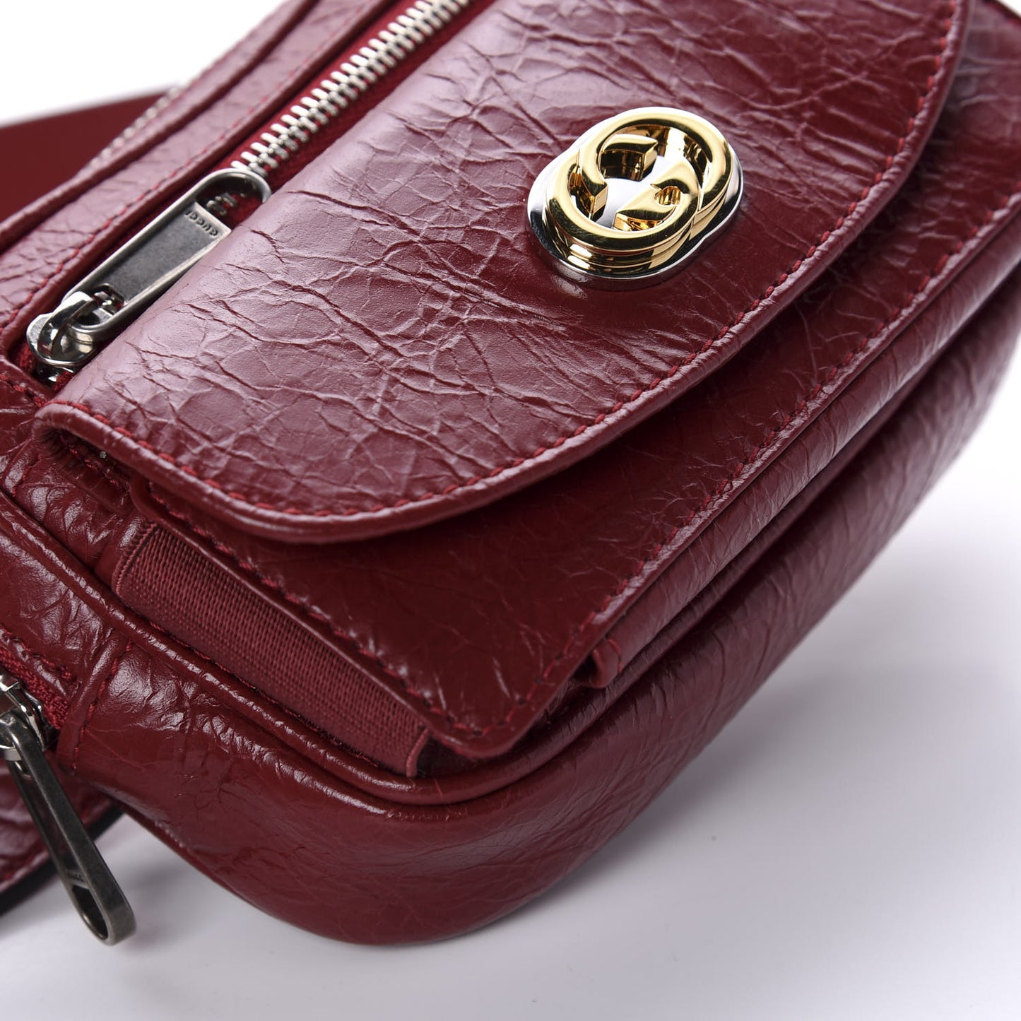 Fluffy Calfskin Mini Morpheus Belt Bag 90 36 Red