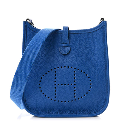 Hermes Taurillon Clemence Evelyne TPM Bleu Zellige 1 of 10
