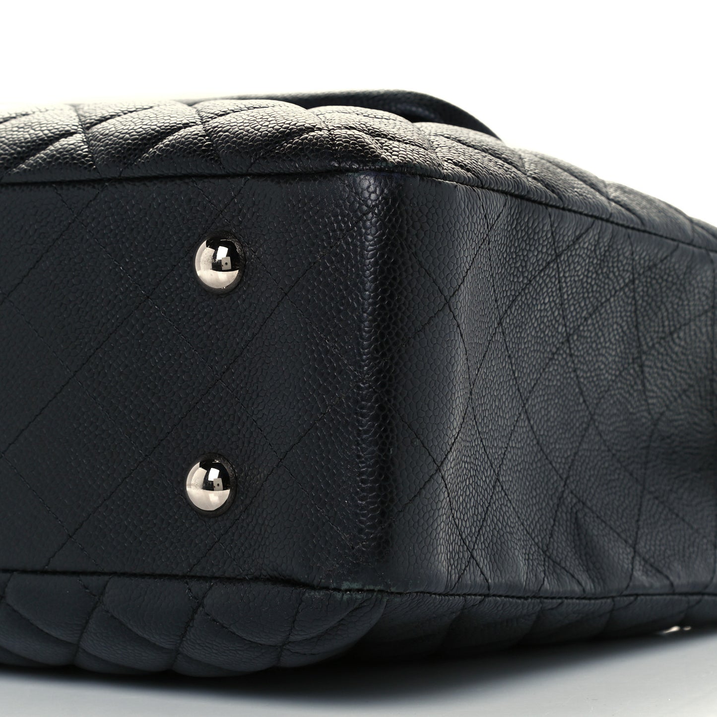 Caviar Quilted Flap Tote Black