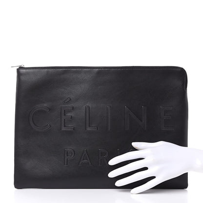 Celine Calfskin Large Made In Clutch Pouch Black 2 of 8