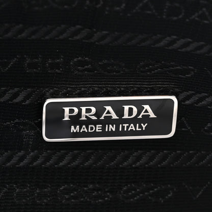 Prada Terry Cloth Triangle Pouch White Black 6 of 9