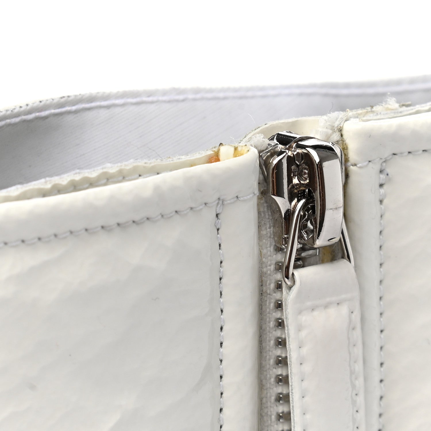 Chanel Distressed Patent Cap Toe CC Turnlock Ankle Boots 40.5 White Black 9 of 11