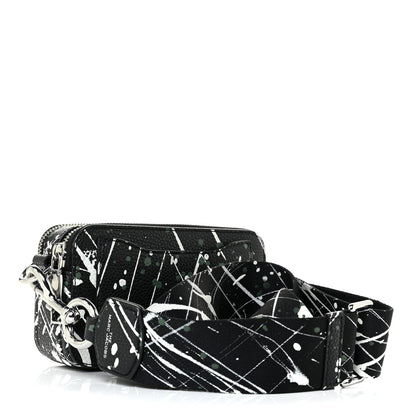 Marc Jacobs Calfskin Paint Splatter Small Snapshot Camera Bag Black Multi 2 of 9