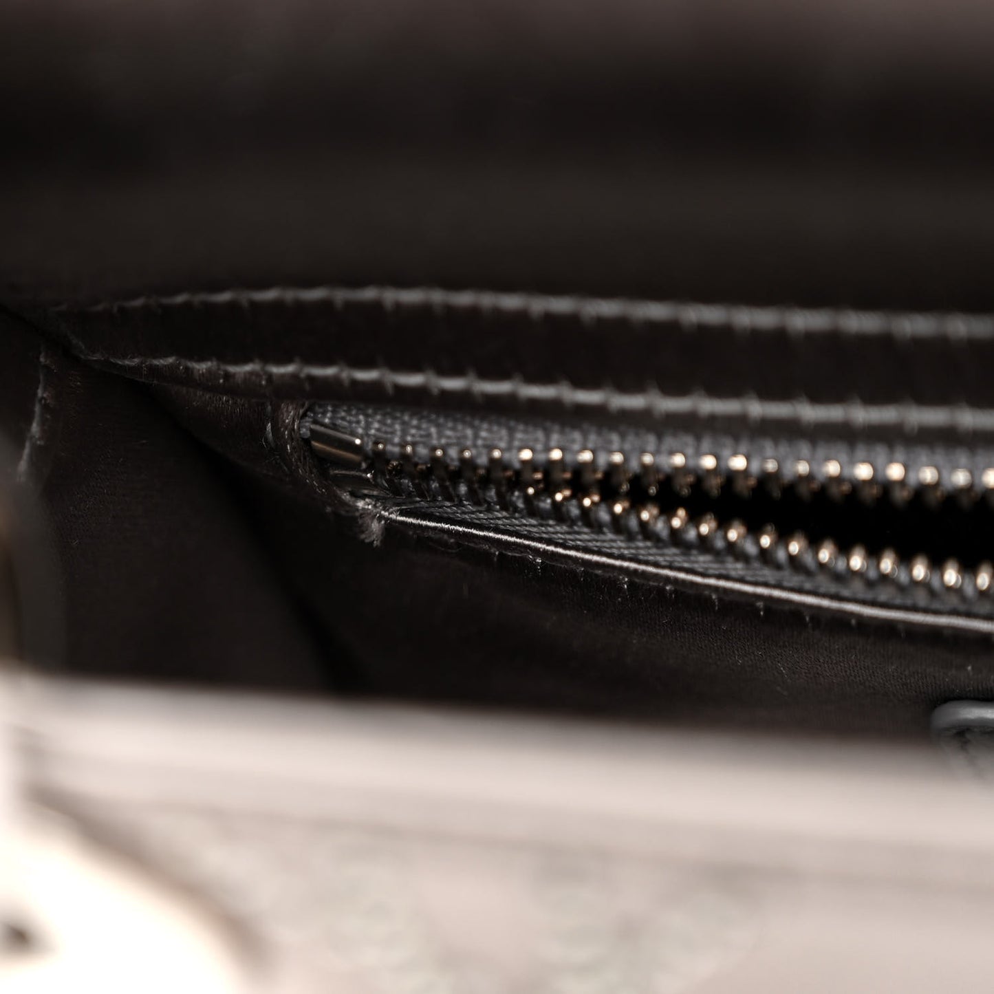 Satin Crystal Cannage Mini Lady Dior Gray