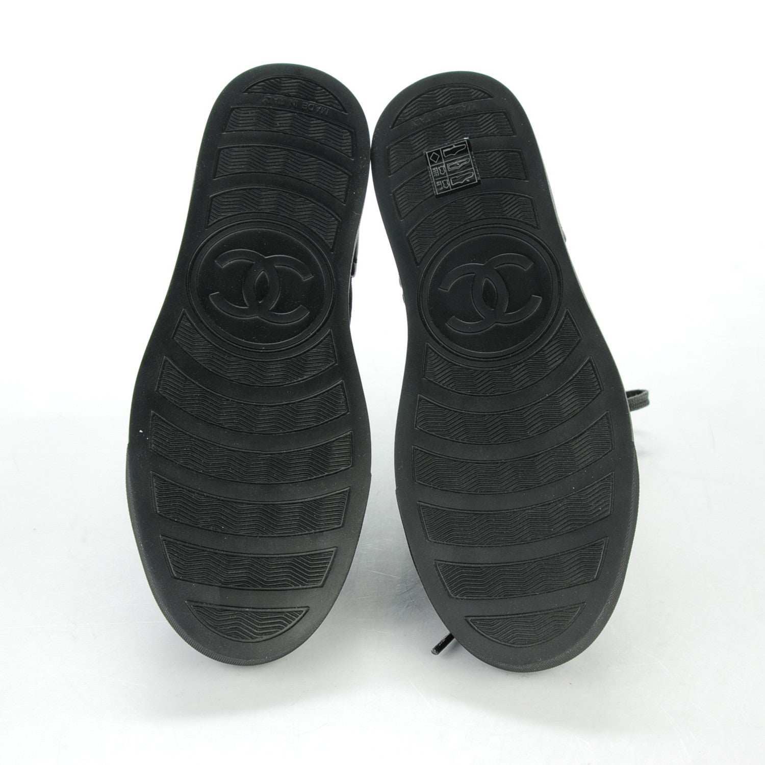 Chanel Suede Tweed High Top Sneakers 37 Dark Grey 5 of 7