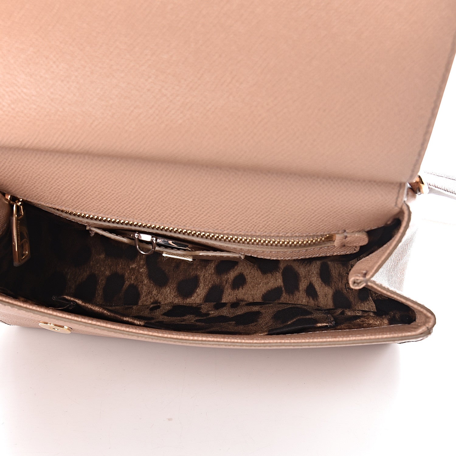 Dolce & Gabbana Dauphine Calfskin Medium Miss Sicily Satchel Tortora Sand 5 of 12