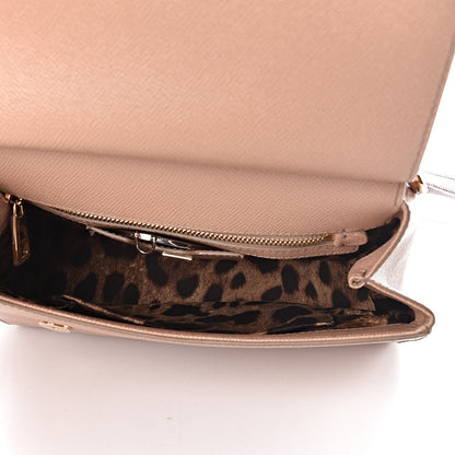Dolce & Gabbana Dauphine Calfskin Medium Miss Sicily Satchel Tortora Sand 5 of 12