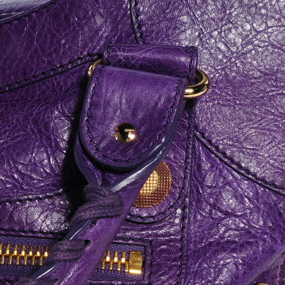 Balenciaga Agneau Giant 21 Gold Hardware City Dark Violet 13 of 14