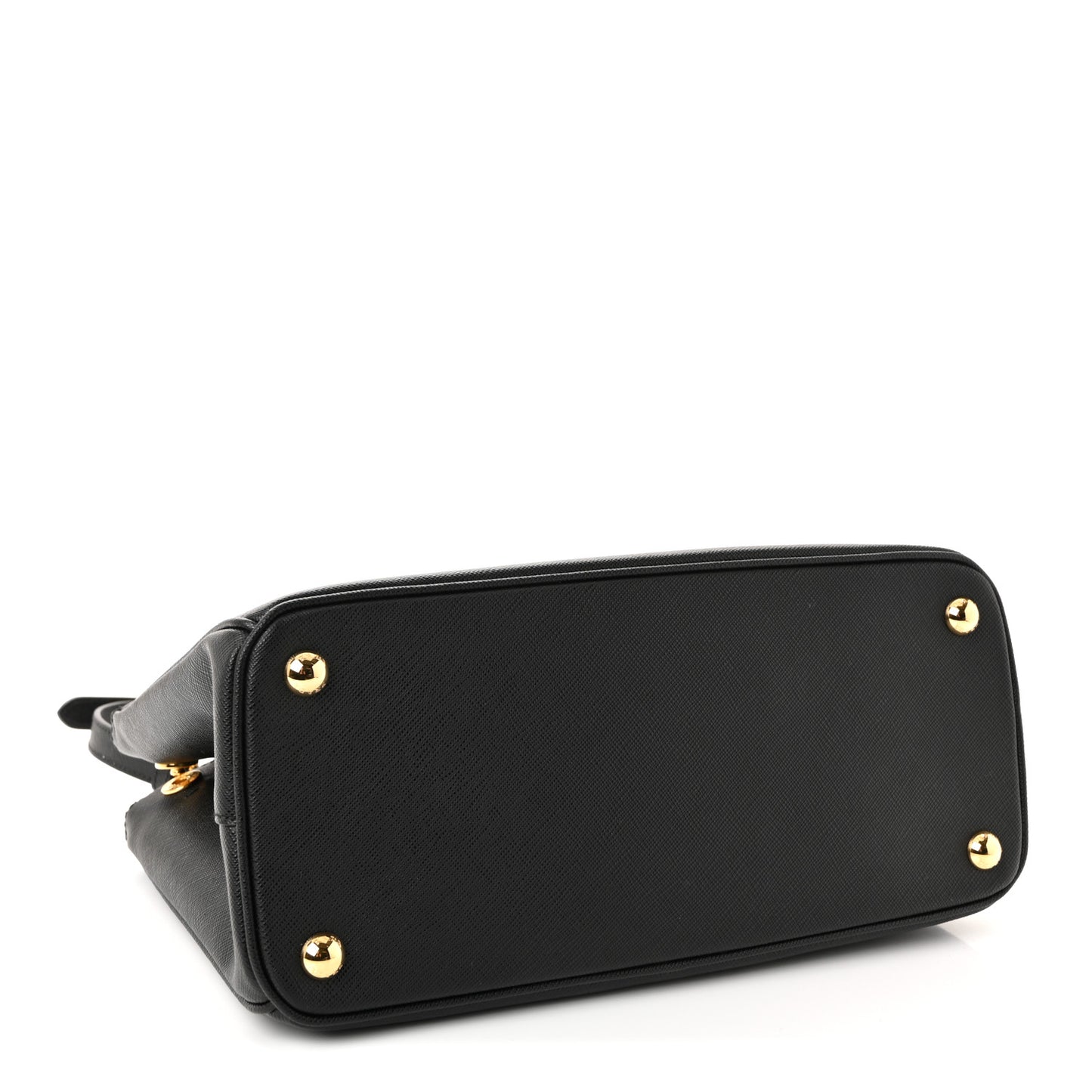 Saffiano Small Galleria Double Zip Tote Black