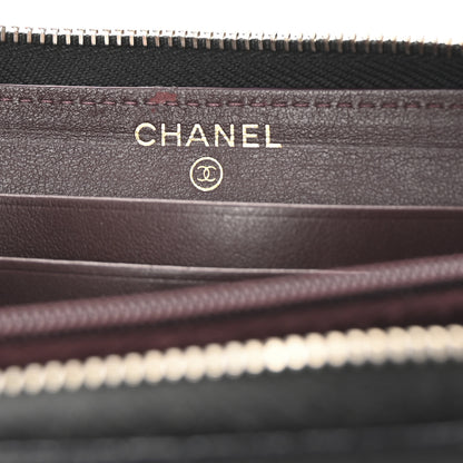 Chanel Caviar Quilted Medium Zip Around Wallet Black 6 of 9