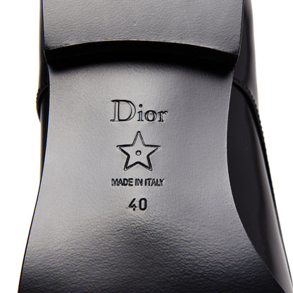 Christian Dior Polished Calfskin Mens Derby Shoe 40 Black 9 of 10