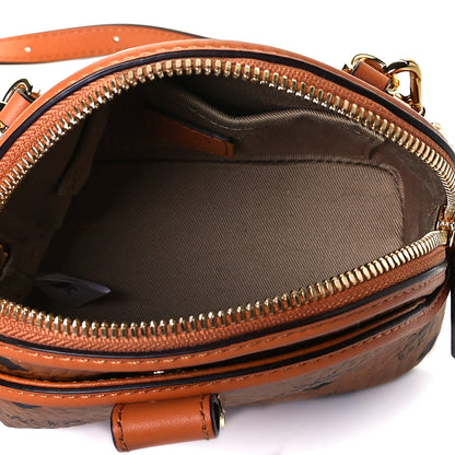 MCM Visetos Mini Anna Crossbody Bag Cognac 4 of 12