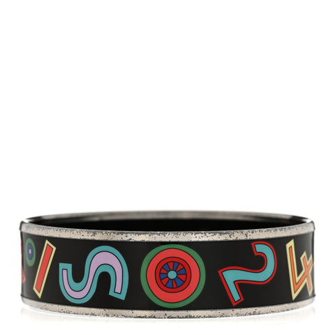 Enamel Printed Wide Tohu Bohu Bracelet 62 Black