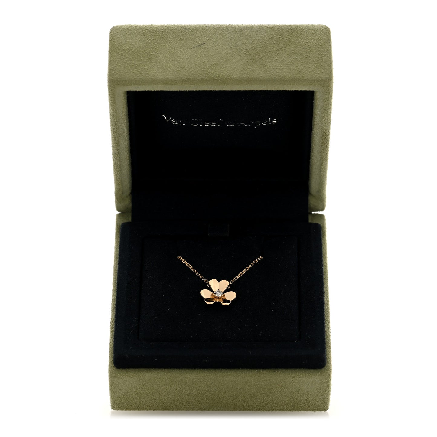 18K Yellow Gold Diamond Mini Frivole Pendant Necklace