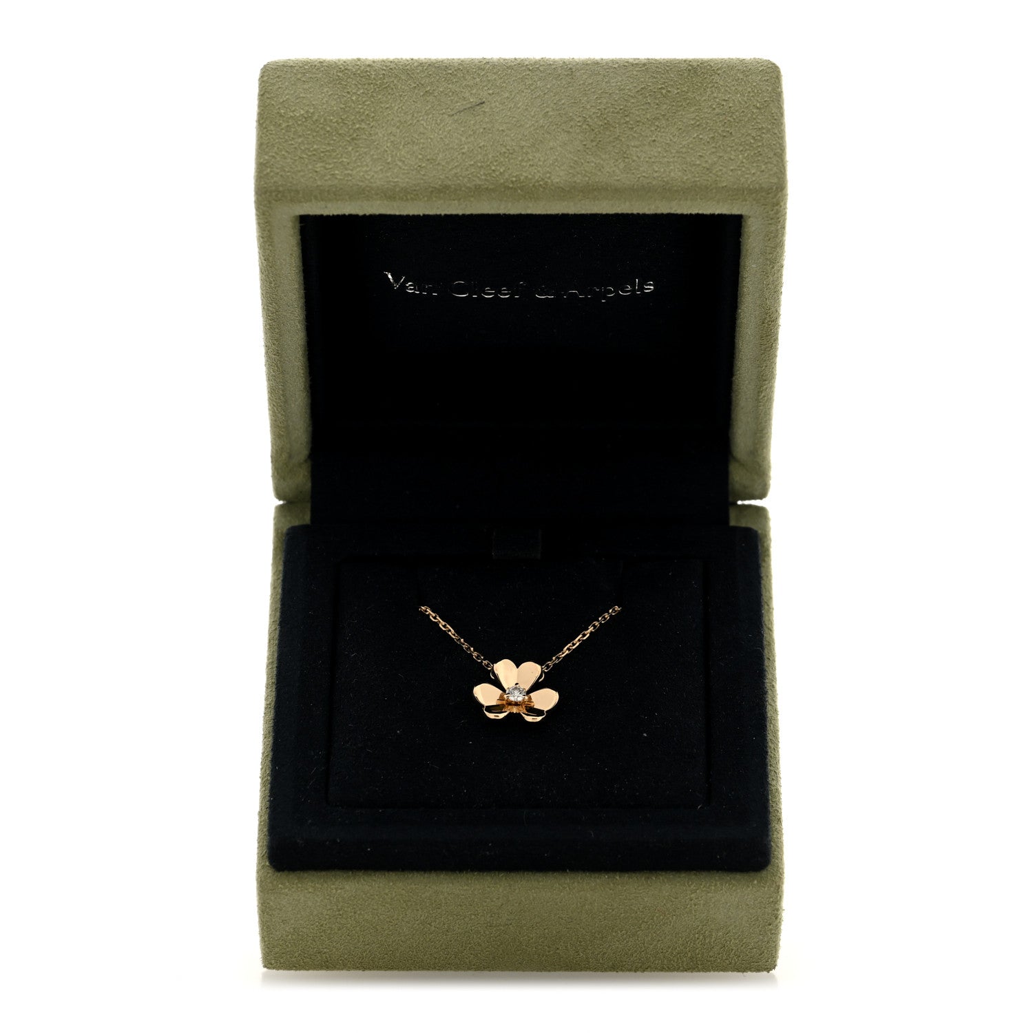 Van Cleef & Arpels 18K Yellow Gold Diamond Mini Frivole Pendant Necklace 5 of 5