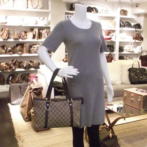Monogram Medium Abbey Tote Brown