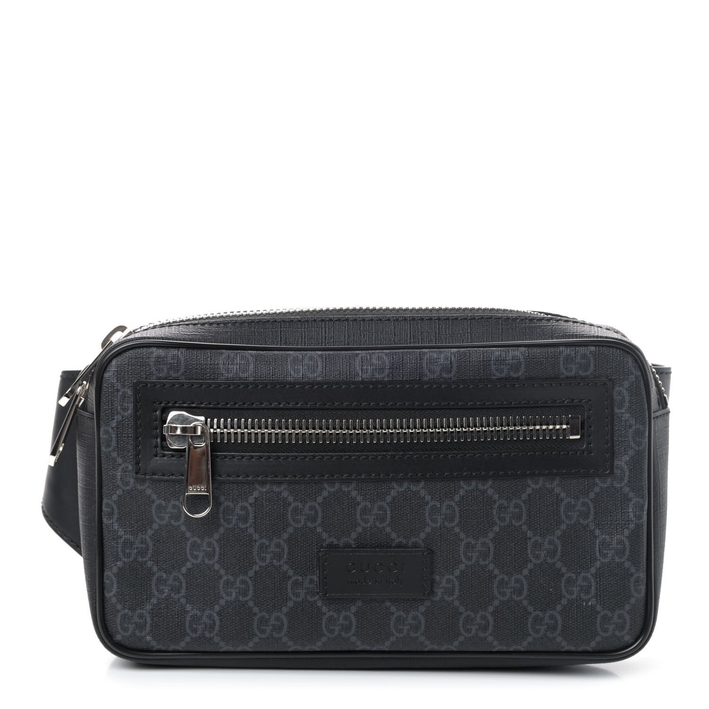 Soft GG Supreme Monogram Web Belt Bag Black Grey