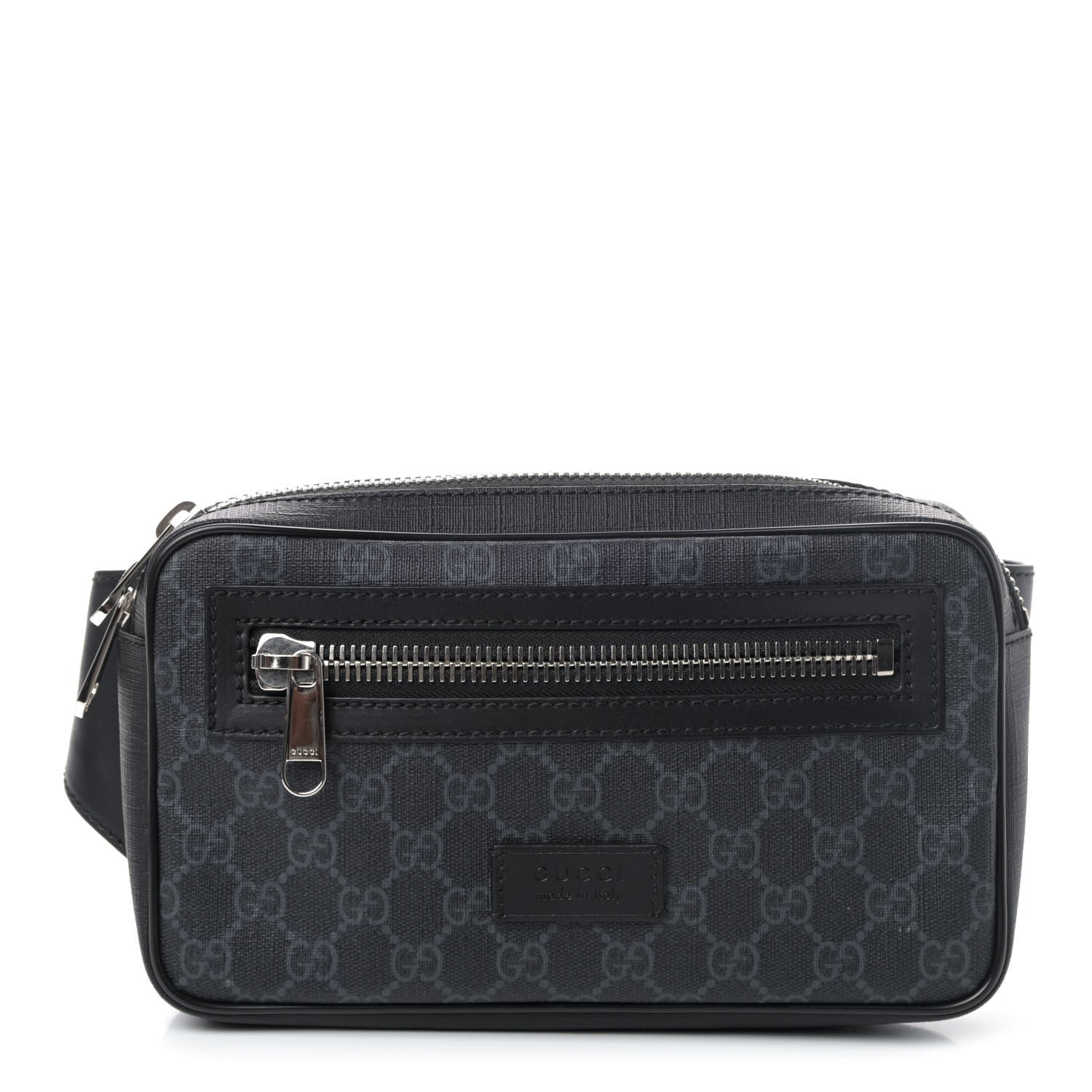 Gucci Soft GG Supreme Monogram Web Belt Bag Black Grey 1 of 4