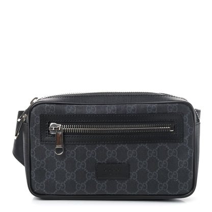 Gucci Soft GG Supreme Monogram Web Belt Bag Black Grey 1 of 4