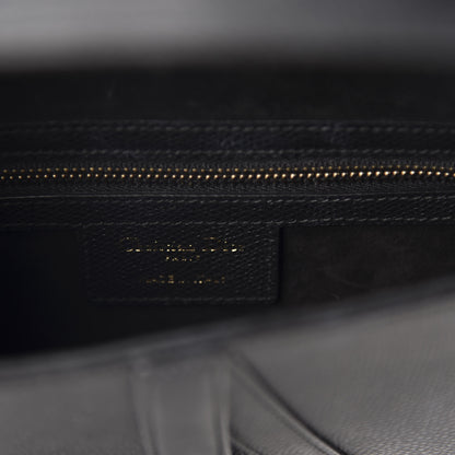Christian Dior Grained Calfskin Saddle Bag Black 8 of 10