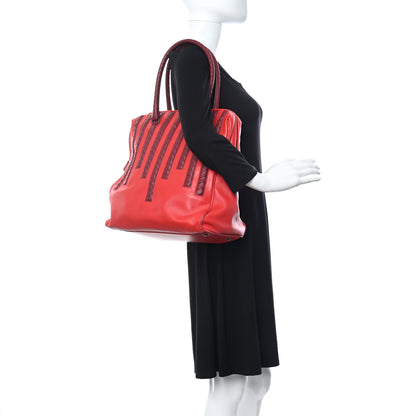 Bottega Veneta Nappa Intrecciato Light Calf Tote Red 2 of 15