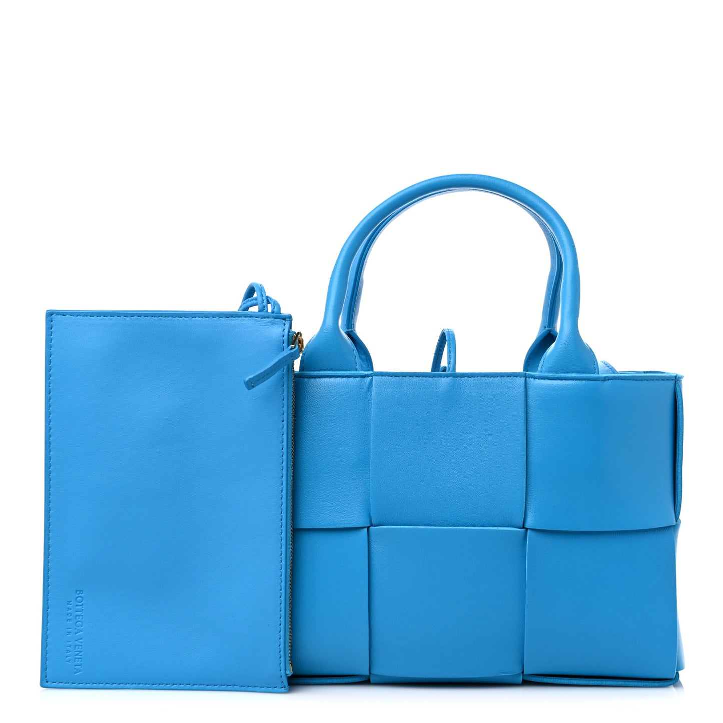 Grained Calfskin Maxi Intrecciato Mini Arco Tote Pool