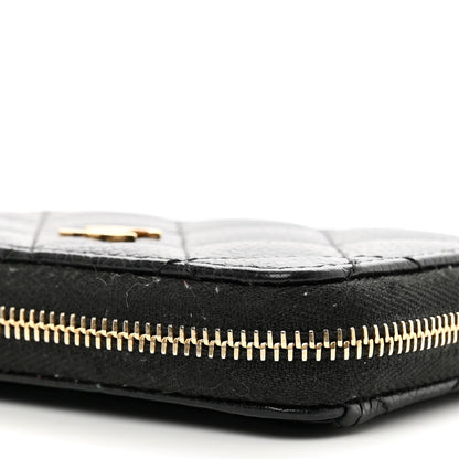 Chanel Caviar Quilted Zip Coin Purse Black 8 of 9