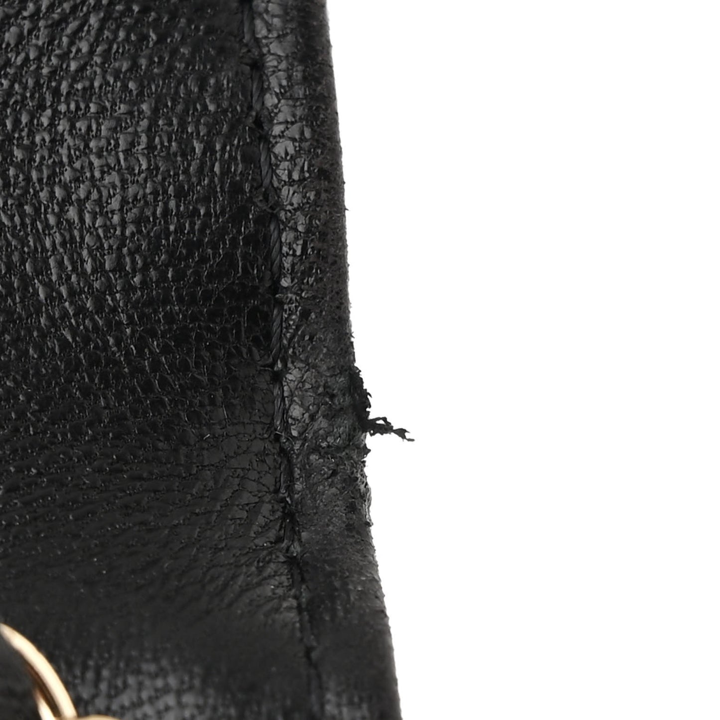 Caviar Quilted Golden Class Wallet On Chain WOC Black