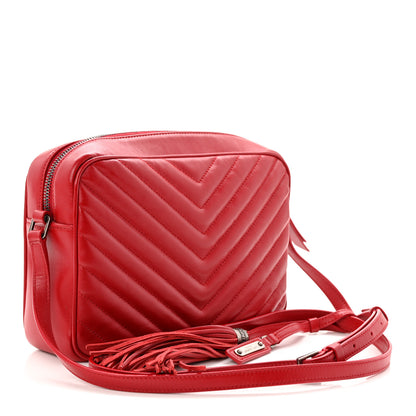 Saint Laurent Calfskin Matelasse Monogram Lou Camera Bag Rouge Eros 3 of 11